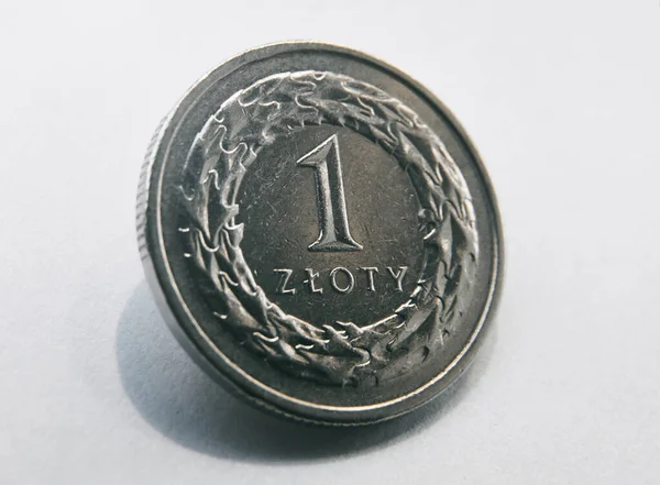 Злотые Монеты Крупный План Польских Денег Монетах Инвестиции Интерес Польской — стоковое фото