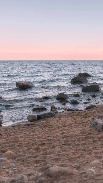 Seascape Baltském Moři Během Letního Západu Slunce — Stock fotografie