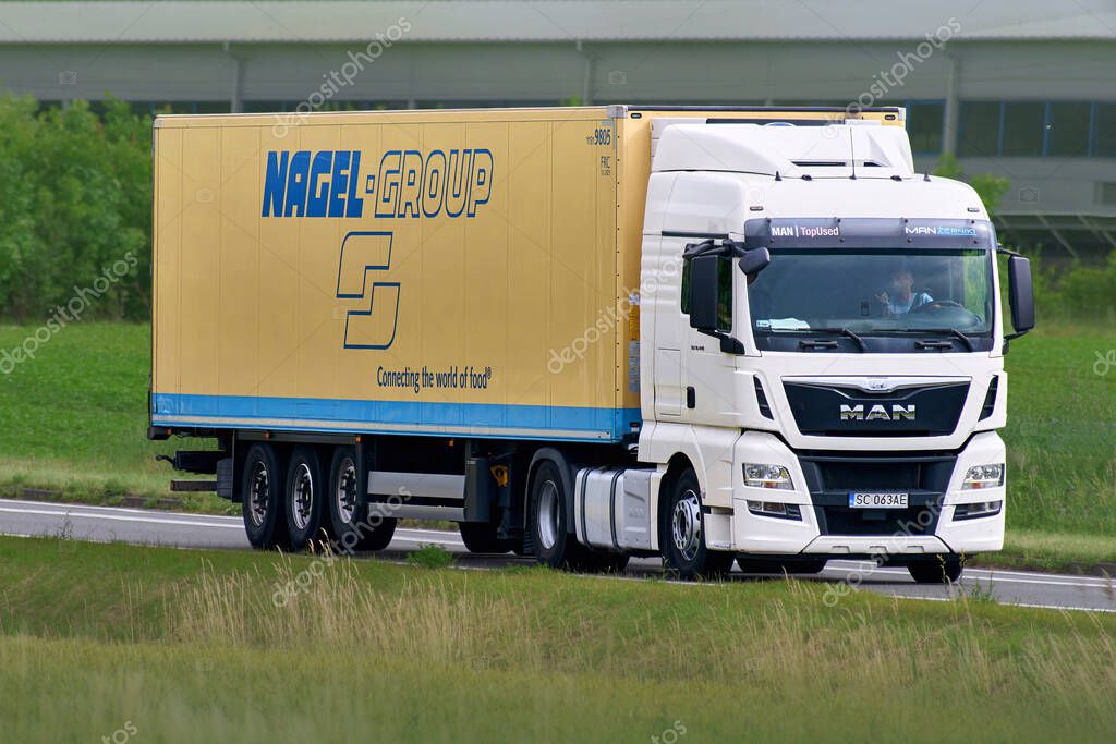 Nagel Group freight transport through rural landscape 10.08.2025 Poland, Europe