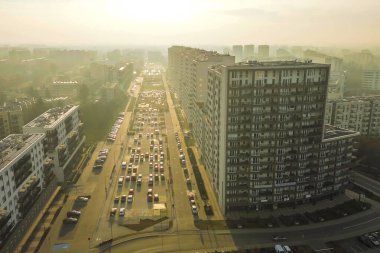 Yeni konut projesinin İHA çekimi