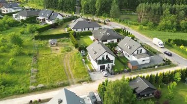 Luxury detached houses in suburban residential area