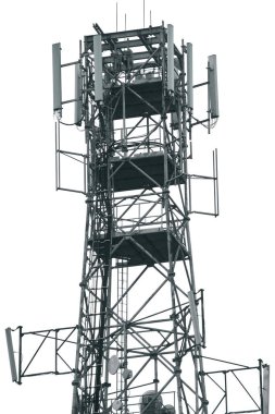 Aktarım ekipmanlarıyla mobil ağ kulesi