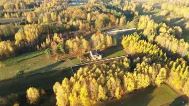 Ormanda modern mimari ev inşaatı