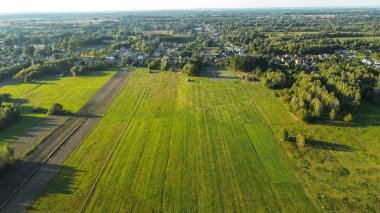 Sonbahar yapraklı manzaralı tarım arazisi desenleri