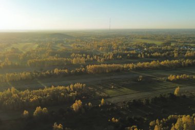 Sonbahar kırsal manzarasının manzarası