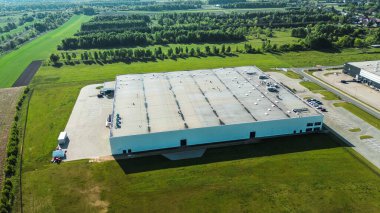 Mal dağıtım tesisinin en üst görünümü