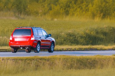 Cip tarlaları ve orman manzarasını geçiyor.