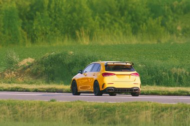 Modern otomotiv tasarımı kompakt hatchback modeli