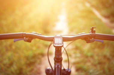 Dağ bisikletiyle vahşi doğayı keşfediyorlar.