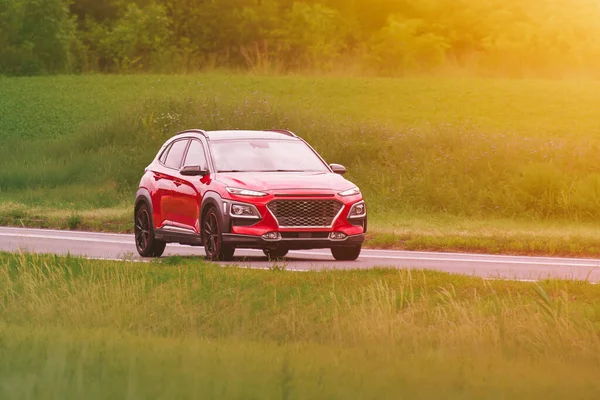 Manzaralı bir yolculukta yeni bir otomobil nakliyesi