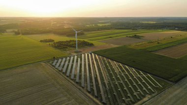 Agricultural land with renewable energy systems