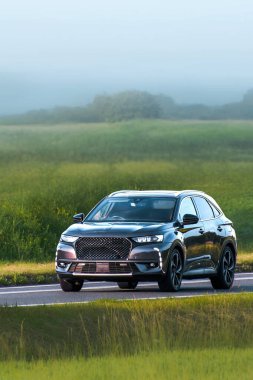 Sakin doğal ortamda araç yolculuğu