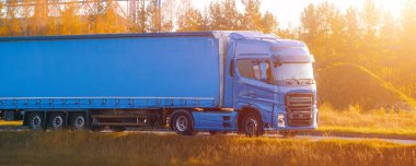 Avro uzun mesafe nakliye kamyonu manzaralı arka plan