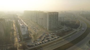 Çağdaş kentsel dairelerin hava görüntüleri