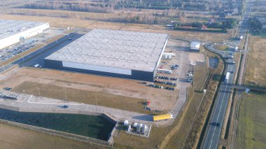 Kırsal endüstriyel park hava fotoğrafı