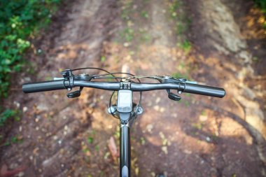 Active lifestyle biking in rural landscape