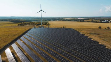 Sustainable electricity project with wind and sun