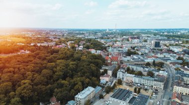 Ormanlı Krakow şehir manzarası