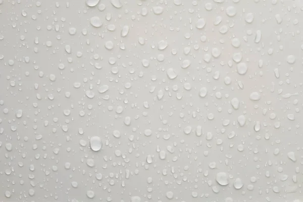 Water Droplets Shiny White Metallic Surface — Stock Photo, Image