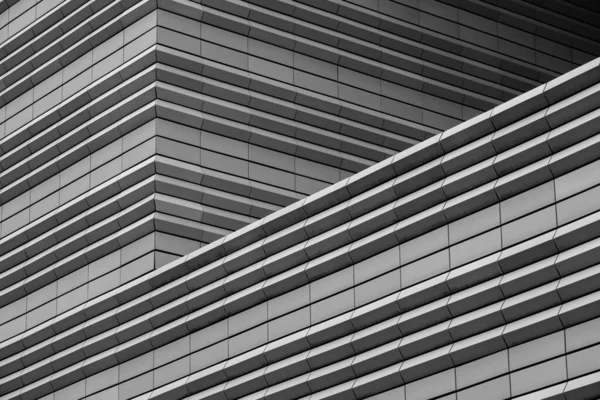 Angle Construction Moderne Ville Comme Concept Abstrait Noir Blanc — Photo