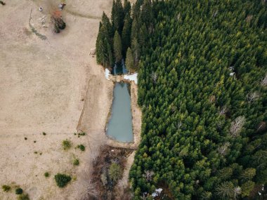 Bir bahçeye yakın bir dağ. 