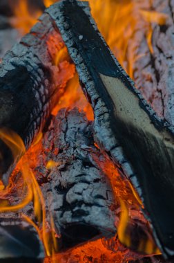 Yangın, kömür, sıcaklık, alev, köz, yanma, ahşap, şenlik ateşi, kül, kamp ateşi, turuncu, sarı