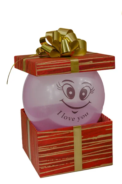 Birthday, box, celebrate, celebration, christmas, christmas gift, gift, giftbox, isolated — Stock Photo, Image