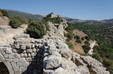 İsrail 'in kuzeyindeki Nimrod Kalesi