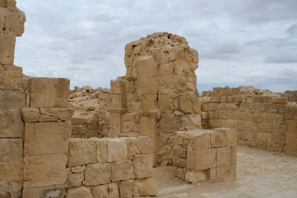 Ruinas Una Antigua Ciudad Nabatea Norte Del Neguev Israel — Foto de Stock