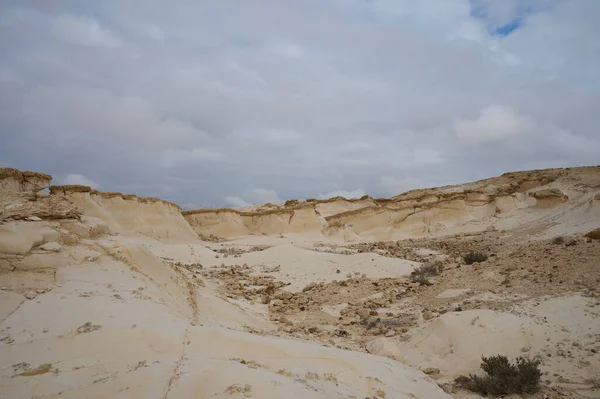 Ніззана Гіллок Фантастичних Форм Пустелі Негев Ізраїлі Поблизу Кордону Єгиптом — стокове фото