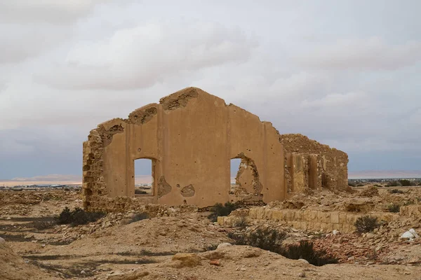 Ruínas Uma Estação Ferroviária Turca Deserto Negev Israel Construíram Mais — Fotografia de Stock