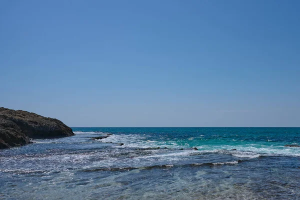 Hof Dor aBonim Reserva Natural e praia na costa mediterrânea em Israel — Fotografia de Stock