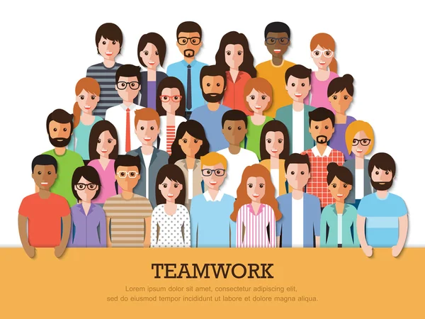 Groupe de personnes au travail — Image vectorielle