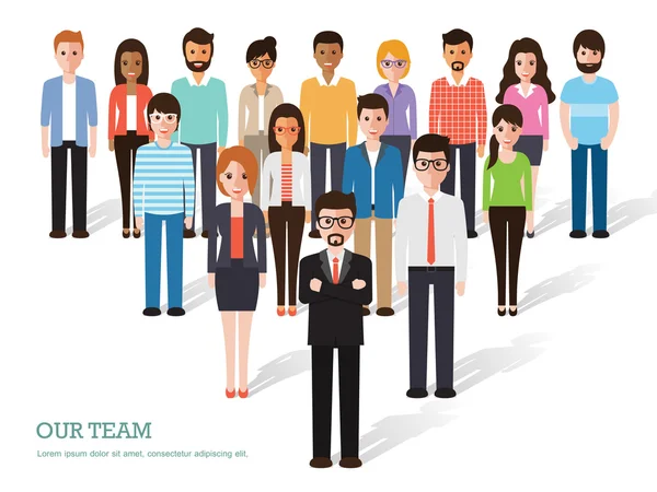 Group of people at work — Stock Vector