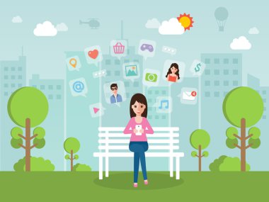 sosyal ağ smartphone üzerinden