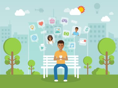 sosyal ağ smartphone üzerinden