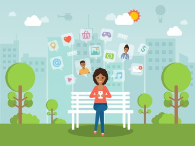 sosyal ağ smartphone üzerinden