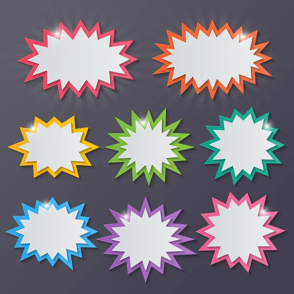 Starburst speech bubbles — Stock Vector