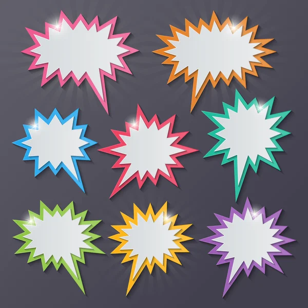 Bulles de discours starburst — Image vectorielle