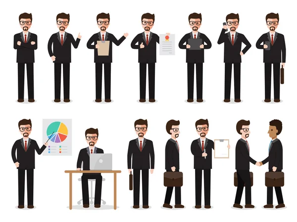 Hommes d'affaires personnages — Image vectorielle