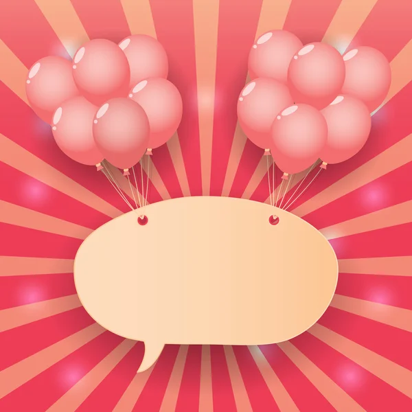 Ballon starburst fond — Image vectorielle