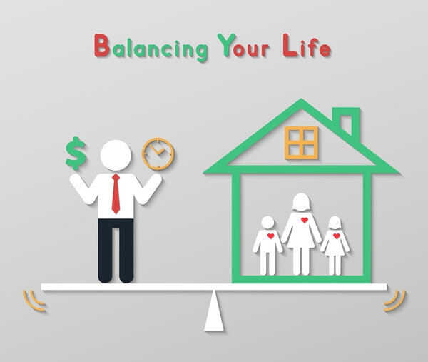 idea balance your life business concept