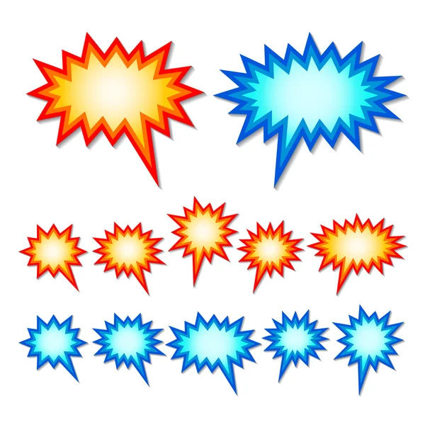 Starburst speech bubbles — Stock Vector