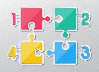 Kağıt bulmaca infographics