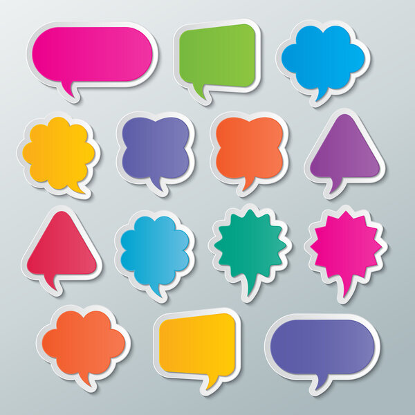 paper speech bubbles