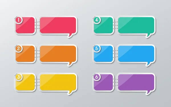 Papper speech bubbles infographics — Stock vektor