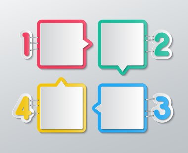 Kağıt konuşma kabarcıklar infographics