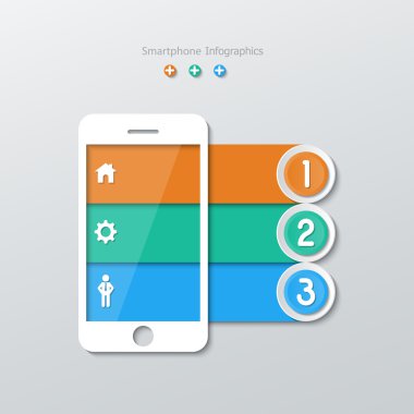 Kağıt smartphone infographics