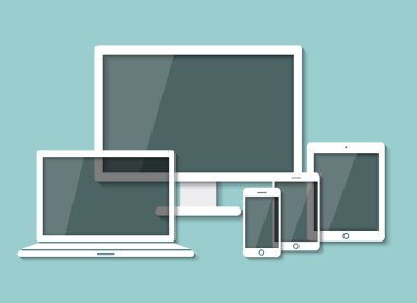 bilgisayar monitör dizüstü tablet ve akıllı telefon