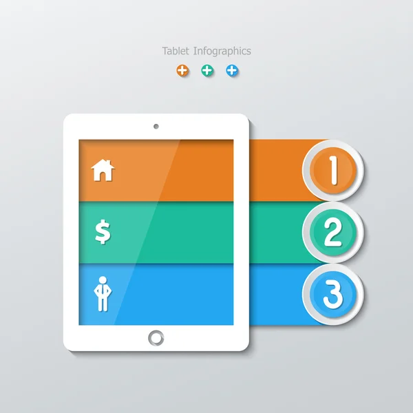 Paper computer infographics — Stock Vector